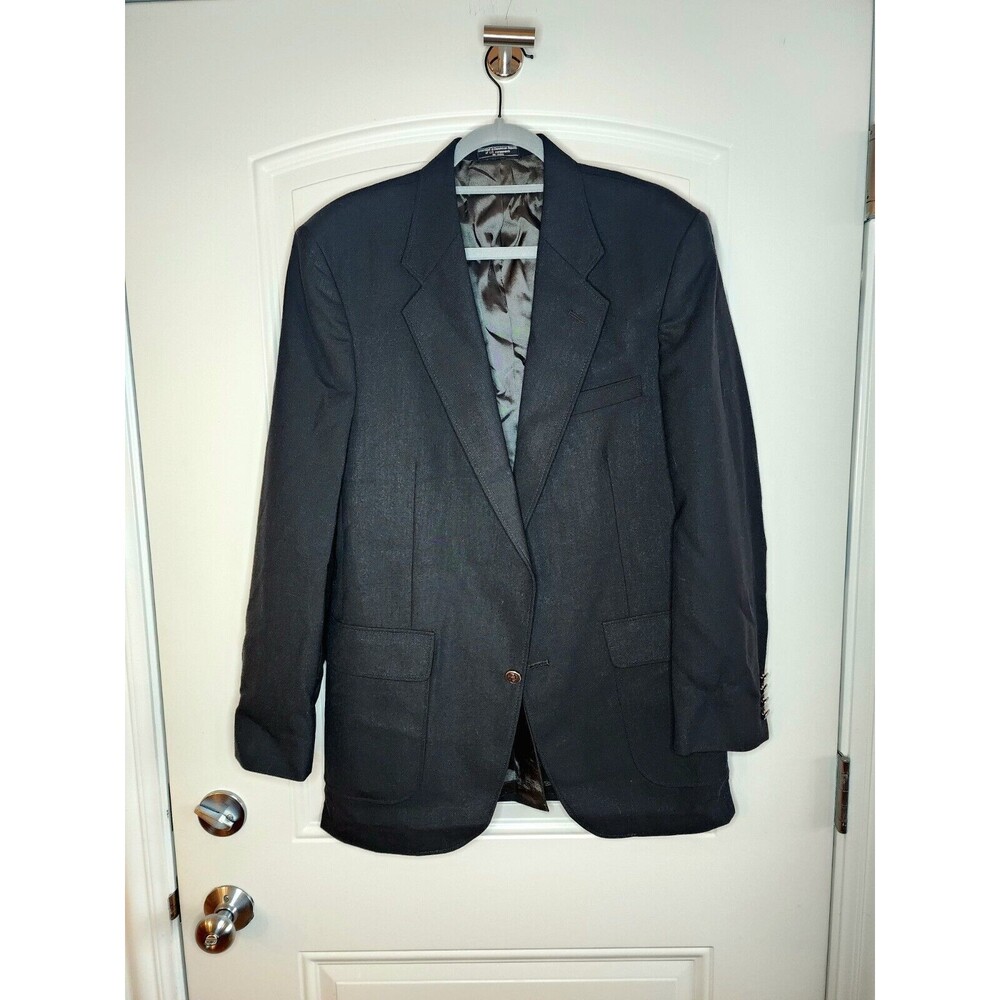 Vintage Arnold Palmer Sport Coat Blazer Jacket 40L Black RN15099